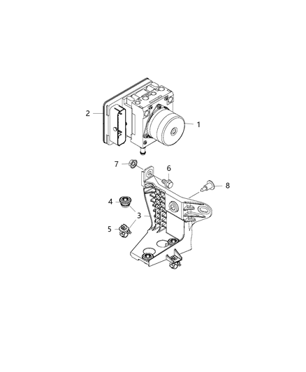 Module Anti-Lock Brake System Diagram for 68286050AA