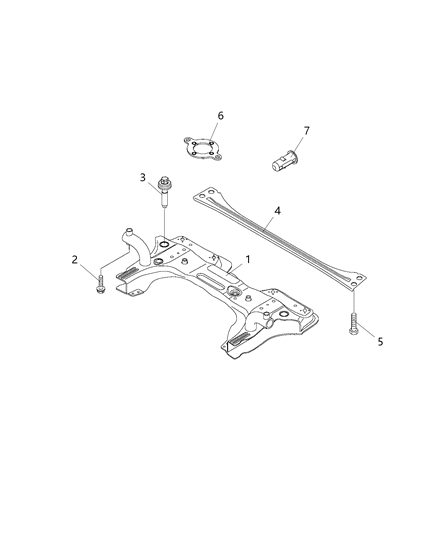 Crossmember Front Suspension Diagram for 68377705AA