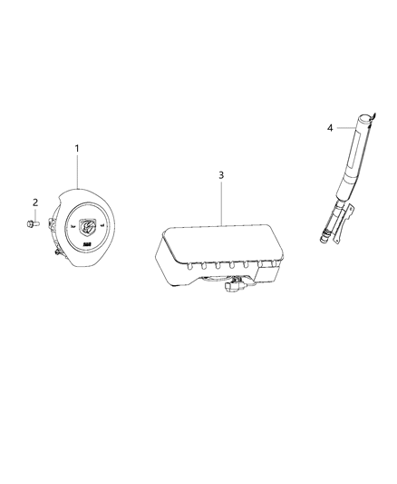 Air Bag Side Curtain Door Mounted Diagram for 68226093AC