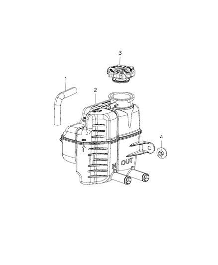 2020 Chrysler Pacifica Hose Coolant Recovery Bottle Diagram for 52126356AA
