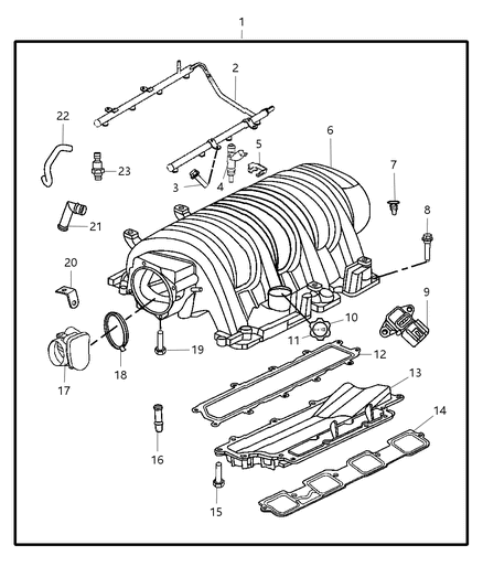 Manifold Intake This Package Contains All Parts Listed Below Diagram for 5037510AJ