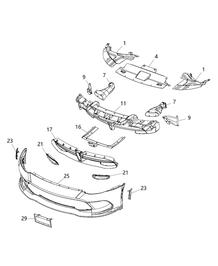 1990 Jeep Wagoneer Frame License Plate Diagram for 5029222AA