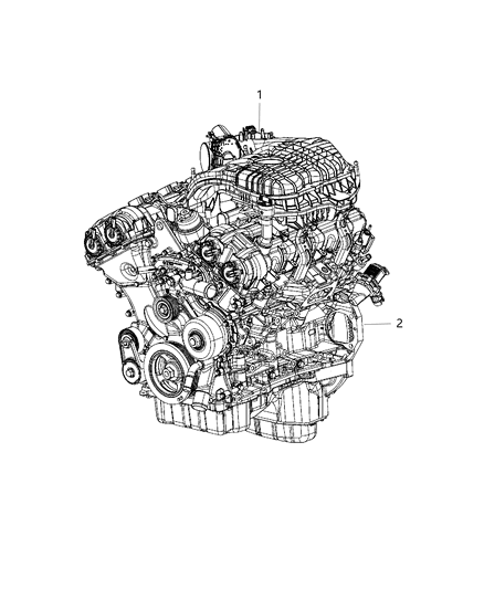 Engine Complete Diagram for 68052840AE