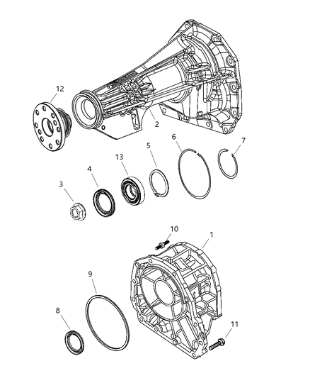 1995 Jeep Grand Cherokee Seal Output Shaft Diagram for 68024699AA