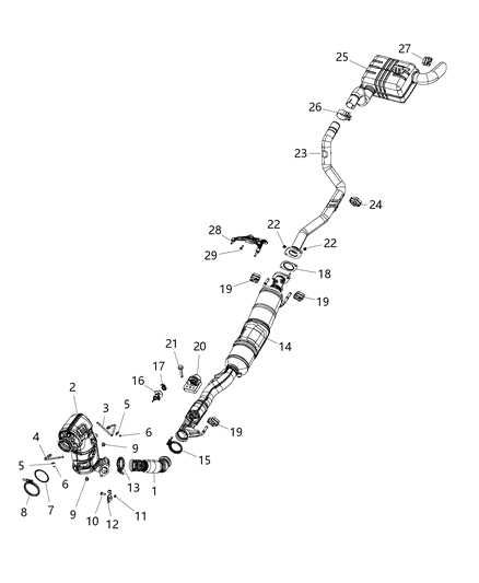 Clamp Turbo V Band Diagram for 68336400AB