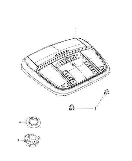 2023 Jeep Wrangler Lamp Reading Diagram for 6CE20LU5AA