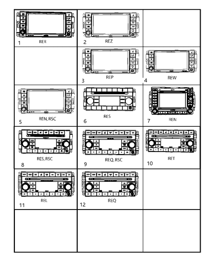 2009 Jeep Compass Radio Am/Fm/6 DVD Diagram for 5064951AC