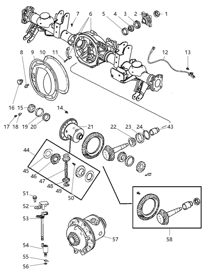 Case Assembly Differential Diagram for 52104674AE