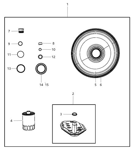 1997 Jeep Grand Cherokee O Ring Oil Pump . Diagram for 4799003AB