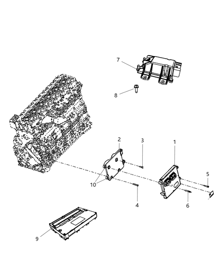 Control Module Oxygen Sensor Diagram for 5094847AE