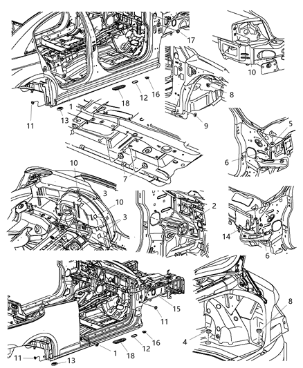 Plug Brake Cable Routing Plug Diagram for 5155785AB