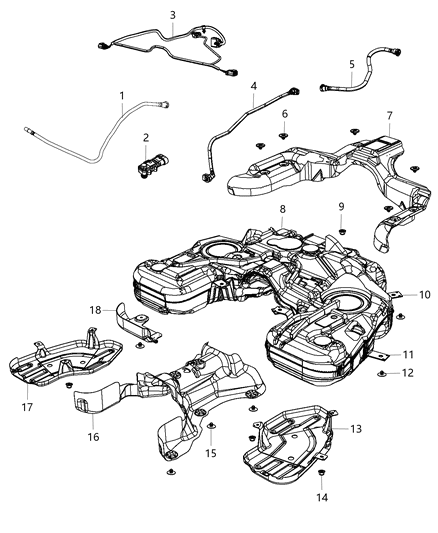 2016 Jeep Wrangler Hose Fuel Return Diagram for 68142653AA