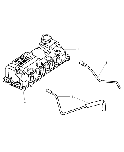 2021 Dodge Durango Valve PCV Diagram for 4693369AA