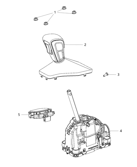 Knob Gearshift Diagram for 68483906AA