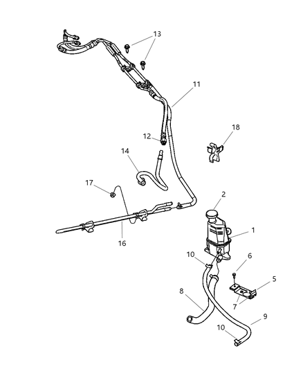 Line Power Steering Diagram for 4782203AH