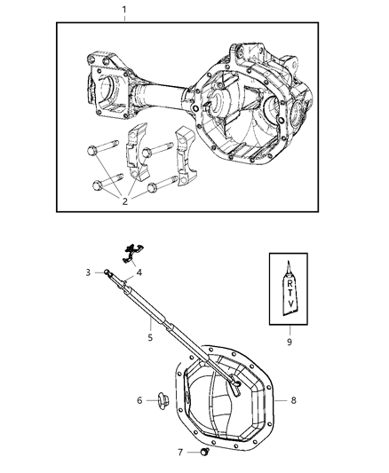 2001 Chrysler Concorde Housing Axle Diagram for 5170303AC