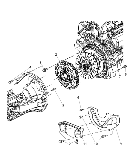 Disc Clutch Diagram for 55197370AA