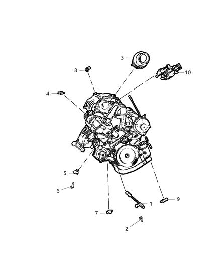 1985 Jeep J10 Sensor Camshaft Diagram for 5149078AC