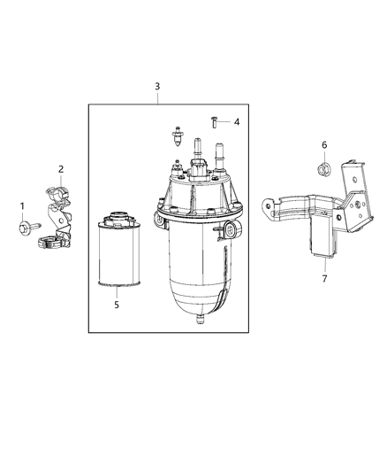 Filter Assembly Fuel Diagram for 68188907AA