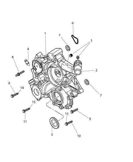 1998 Dodge Caravan Cover Kit Timing Diagram for 5134142AE