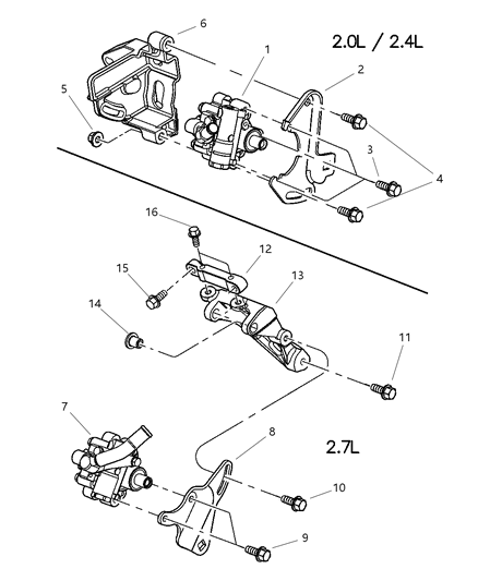 Cap Power Steering Reservoir Diagram for 4782382AA