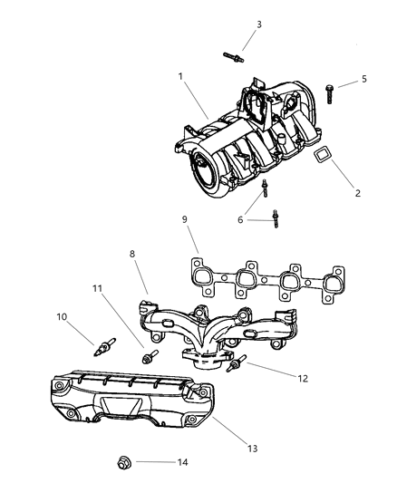 1995 Dodge Caravan Clamp Hose Snap Type Diagram for 4885705AA