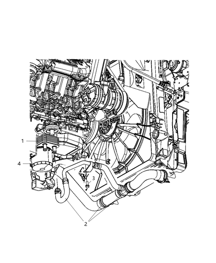 Hose Radiator Outlet Diagram for 55037849AE