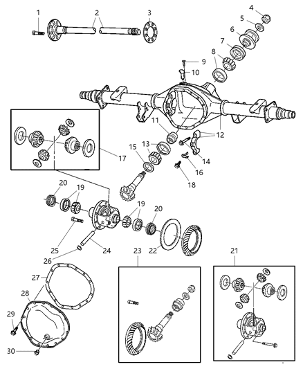 1989 Dodge B350 Flange Pinion Diagram for 5127609AA