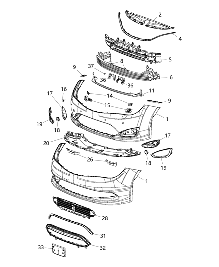 Cover Headlamp Washer Diagram for 5SB24TZZAB