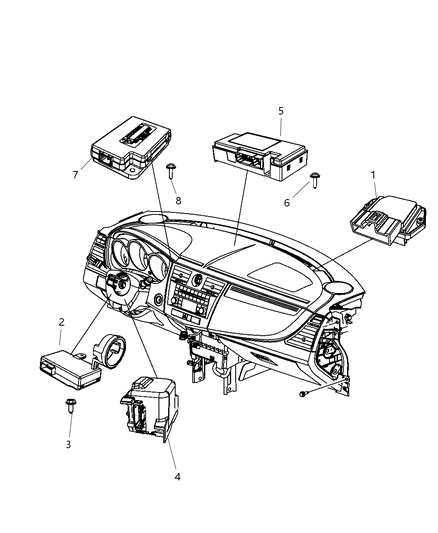 Module Shaft Lock - Steering Column Diagram for 5026132AC
