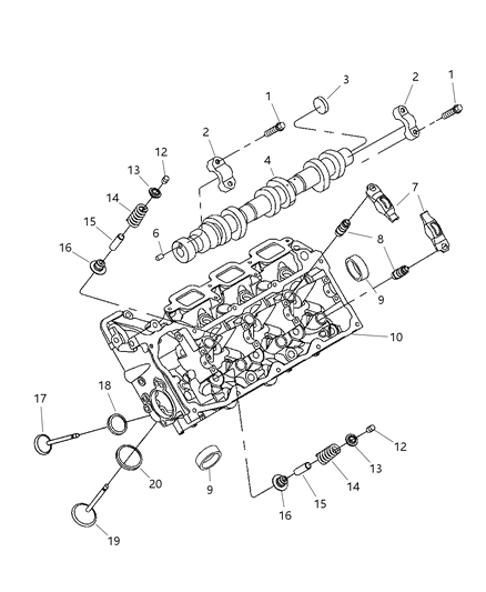 Head Cylinder Right Diagram for R6637022