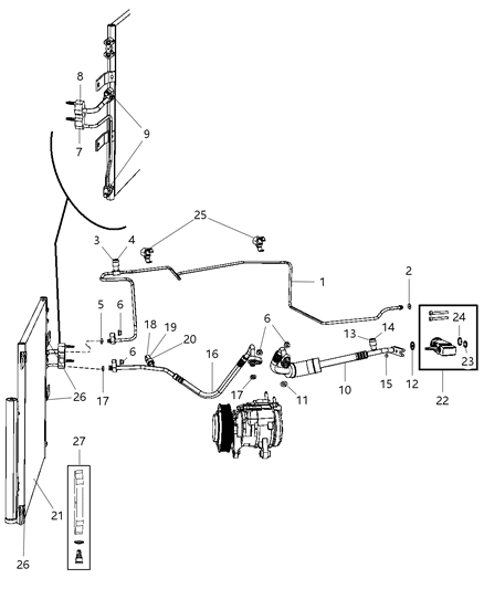 Line A/C Discharge Diagram for 68092246AB