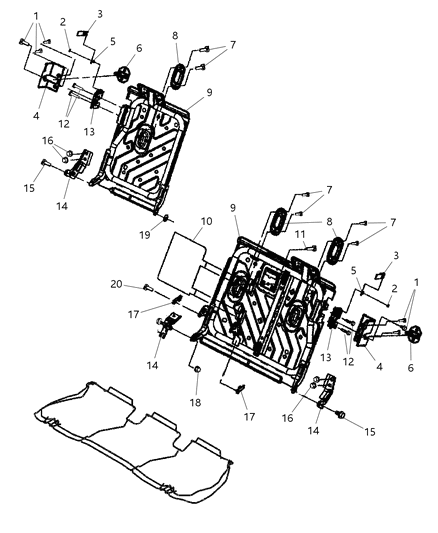Bushing Pivot Diagram for 5139696AA