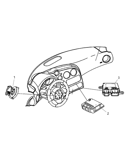 2008 Dodge Viper Clockspring Diagram for 4671789AF