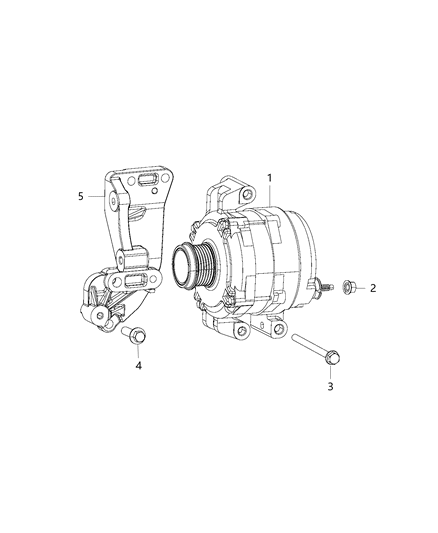 2014 Jeep Patriot Generator Engine Diagram for 56029624AA