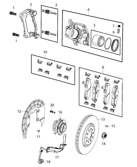 Sensor Wheel Speed Diagram for 68141887AD