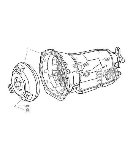 Transmission Package With Torque Converter Diagram for 5143561AA