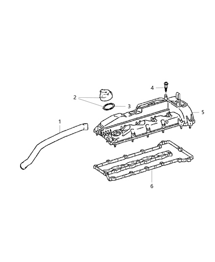 2014 Dodge Charger Cover Cylinder Head Diagram for 68078044AB