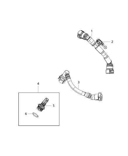 2023 Jeep Wrangler Hose Make Up Air Diagram for 53010986AA