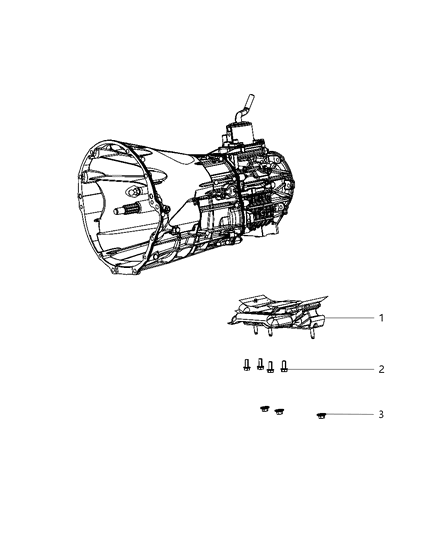 1987 Jeep J10 Isolator Transmission Mount Diagram for 5147192AA