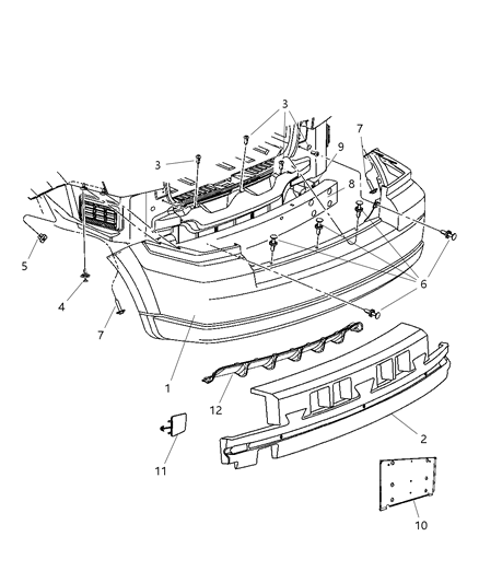 Fascia Rear Primed Also Includes Item#2 Diagram for YC95TZZAB