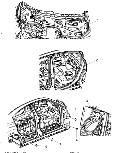 2019 Dodge Charger Cover Fuel Pump Access Diagram for 68316077AA