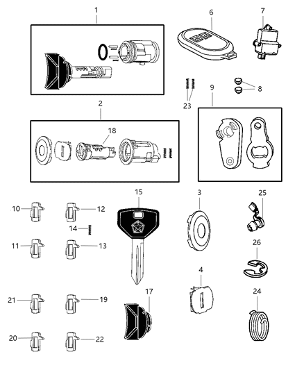 Transmitter Keyless Entry Diagram for 4686481AC