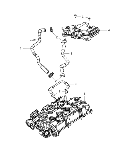 Hose Make Up Air Diagram for 68240777AA