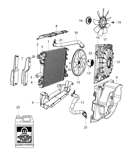 Seal Radiator Diagram for 55056732AB