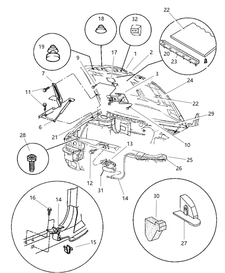 1991 Chrysler Town & Country Propeller, Gas Diagram for G0004468AB