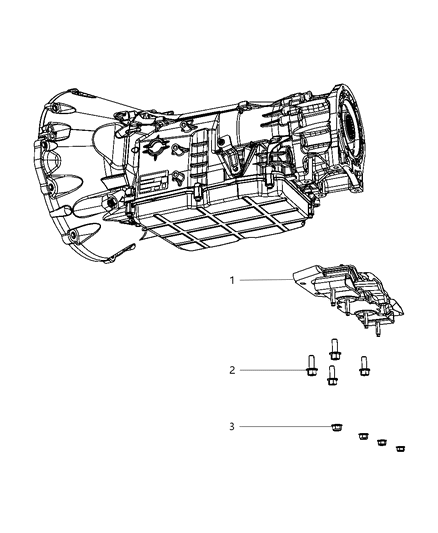 2016 Ram 2500 Bracket Transmission Mount Diagram for 52125138AD