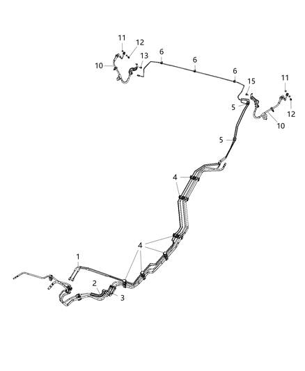 Bundle Fuel And Brake Tube Diagram for 68184269AC