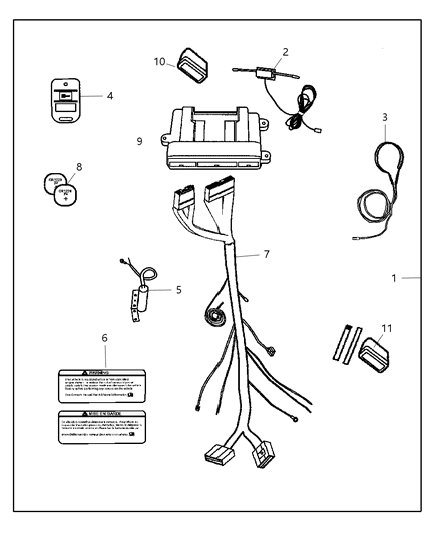 2020 Dodge Durango Transmitter Diagram for 5140472AA