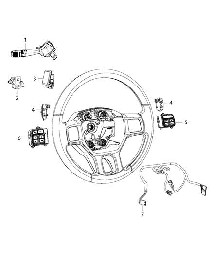 Wiring Steering Wheel Diagram for 68163713AB